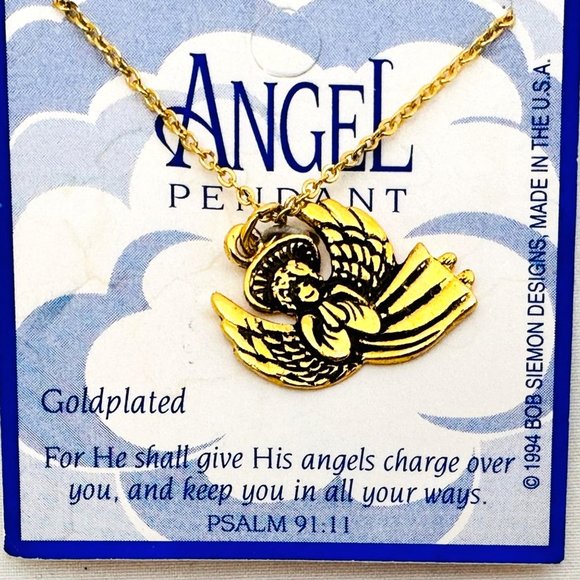 Vintage Angel Necklace/Pendant New on Card (1994) - Bob Siemon - Picture 2 of 5